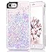 iPhone 7 Case, Caka iPhone 7 Glitter Case Luxury Fashion Bling Flowing Liquid Floating Sparkle Glitter Hard Case for iPhone 7 (4.7 inch) - (Pink&Blue)