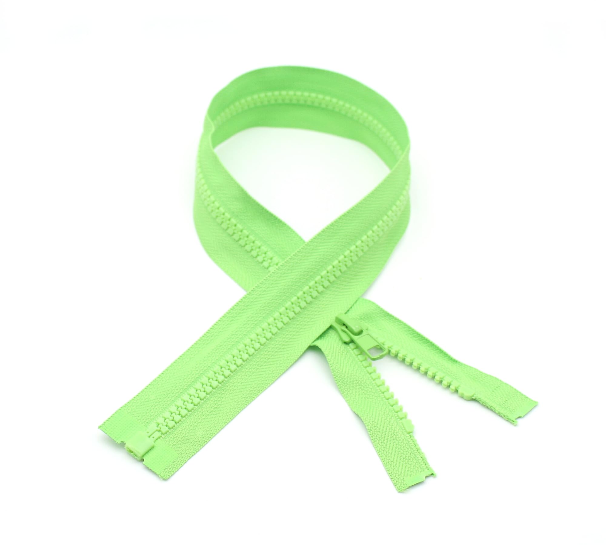 DOJA Barcelona | Zipper Open Jacket | 10 Pcs | 70 cm | Number 5 | Apple Green | Zip Fasteners Jacket | Zipper for Sewing Jacket | Spare Parts Zipper Jacket, Pants, Bag, Jeans