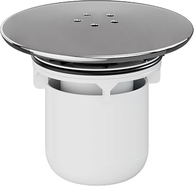 HNNHOME Shower Drain Cover Chrome 90/115mm Removable Top Cap White Dip Cup