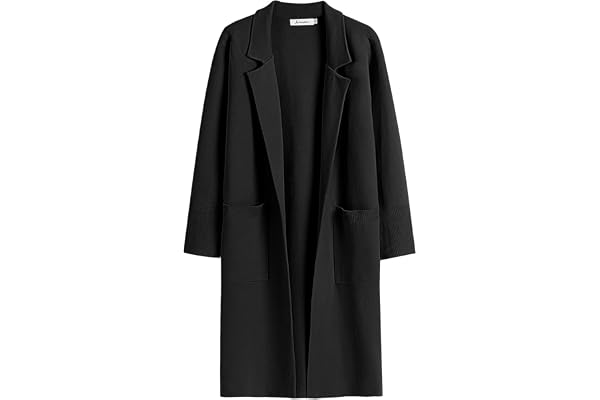 ANRABESS Cardigan for Women Oversized Open Front Sweater Coat Long Sleeve Lapel Blazer Jacket Fall Outwear Coatigan