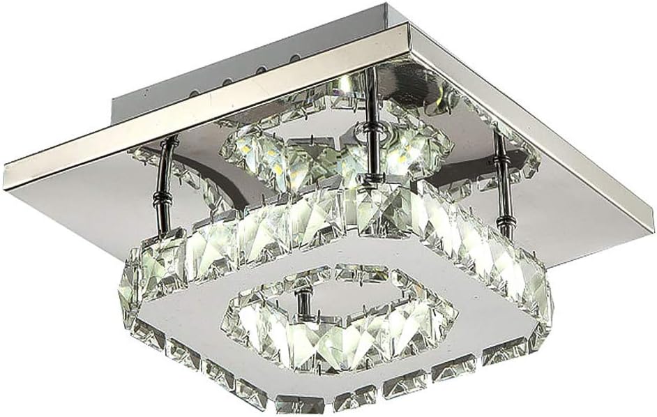 KTOL Kristall Led deckenleuchte dimmbar Quadratische, 12w Minimalismus