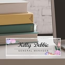 Name Plate for Desk Personalized Office Acrylic