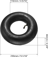 QWORK 2 Pieces 4.10/3.50-4 Inner Tube Bent Valve for Wheelbarrows Lawn Mowers view 6