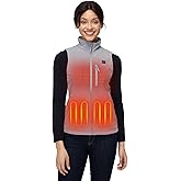 ORORO Women's Heated Softshell Vest with with USB-C Rechargeable Battery, Soft Shell Heated Golf Vest for Women