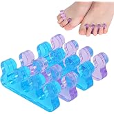 Toe Separators for Women, Pedicure Toe Spacers &amp; Spreaders - Yoga Relax and Finger Dividers, Gel Silicone Toe Separators for Pedicure, Nail Polish, Toenail Painting (2-Pairs)