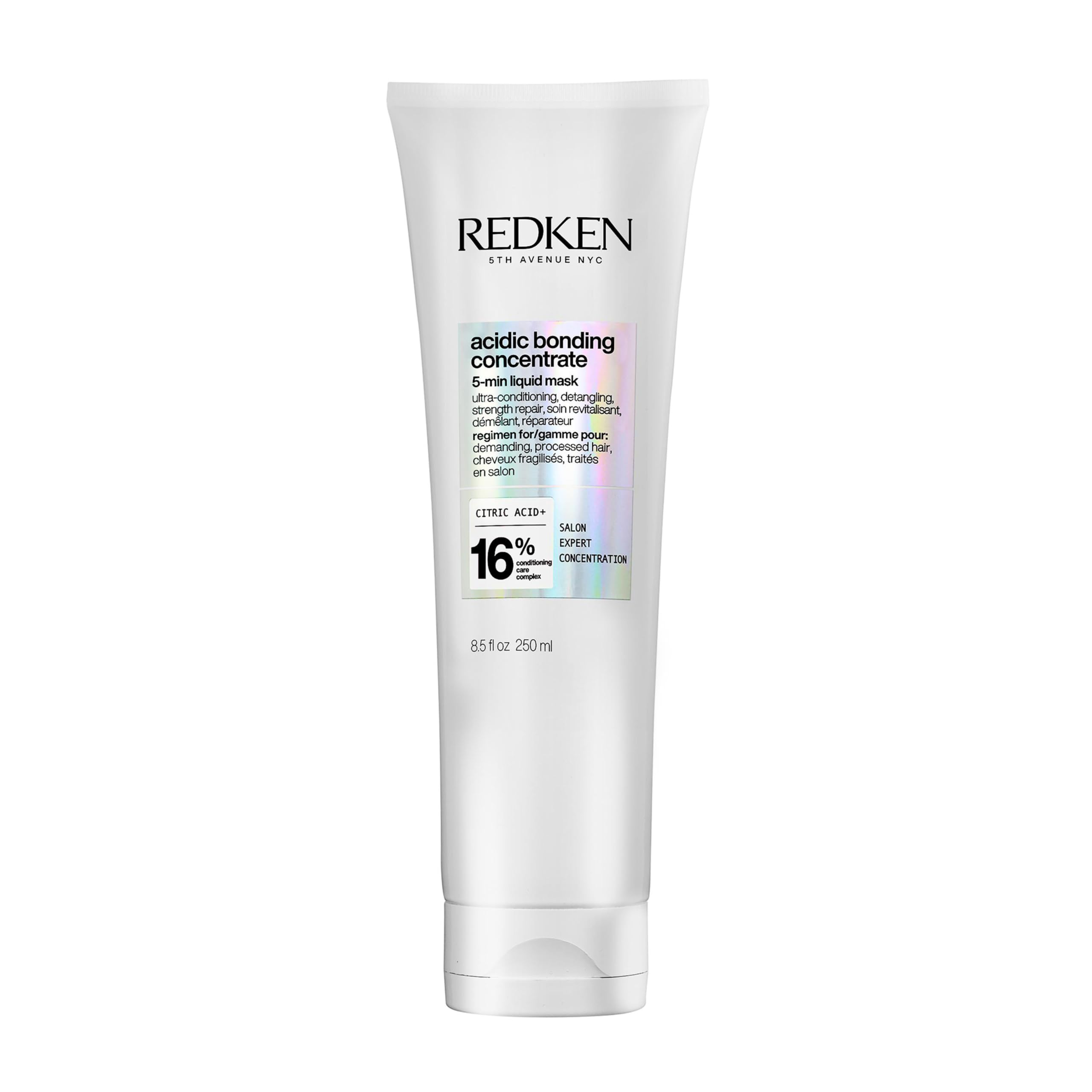 REDKEN Acidic Bonding Concentrate, 5-Minute Liquid Hair Mask, Bond Repair and Ultra Hydration, For Dry & Over-Processed Hair, 250ml