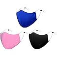 Arcarius Reusable Protective Face Masks, 3 Pack, Washable with Adjustable Ear Straps, Breathable Comfort for Adults Teens USA