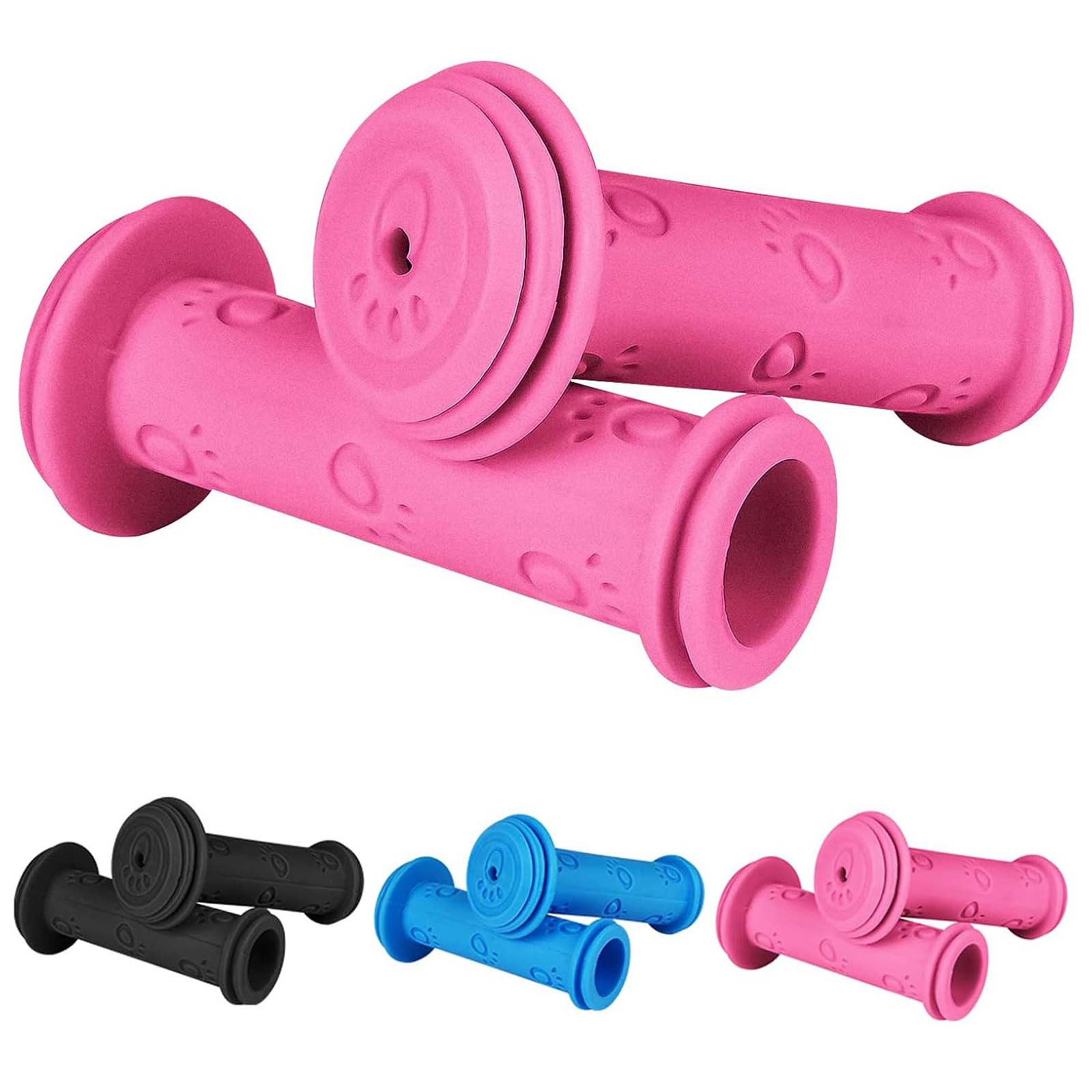 Bike Handlebar Grips, Solid Color Children's Bike Handlebars, Soft Non-Slip Bicycle Handle Grip, Rubber Handle Cover Universal Kids Bike Grips for Boys and Girls Kids Bikes