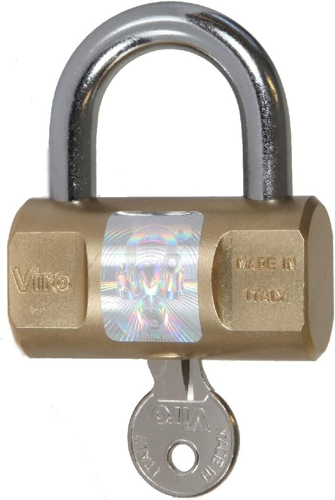 Viro 102 Cylinder Padlock, Brass, 50 mm, Ottone - Image 3