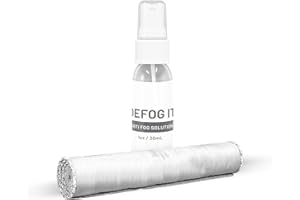 ULTRA CLARITY DEFOG IT Anti Fog Powered by NANO MAGIC | Fog Stopper Travel Kit – 1 oz Spray (300 Uses), Microfiber Cloth, Travel Pouch | Military-Grade Defogger for Sunglasses, Safety Goggles, PPE, Glass, Mirrors