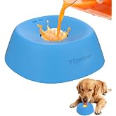 Yipetor Dog Lick Bowl, Rolled Ball-in Slow Feeder Enrichment Puzzle Toys | 3/4 Cups Bone Broth, Yogurt, Liquid Treats Lick, BPA-Free &amp; Dishwasher Safe for Dogs Dietary Supplement or Post-op Nutrition
