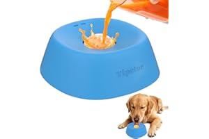 Yipetor Slow Feeder Dog Bowls for Liquid Treat, Anti-Slip【Entertained Ball-in】 Bone Broth Dog Lick Bowl, 3/4 Cup Yogurt Pup Lick Toy for Large Medium Small Breeds Dietary Supplement/Post-op Nutrition