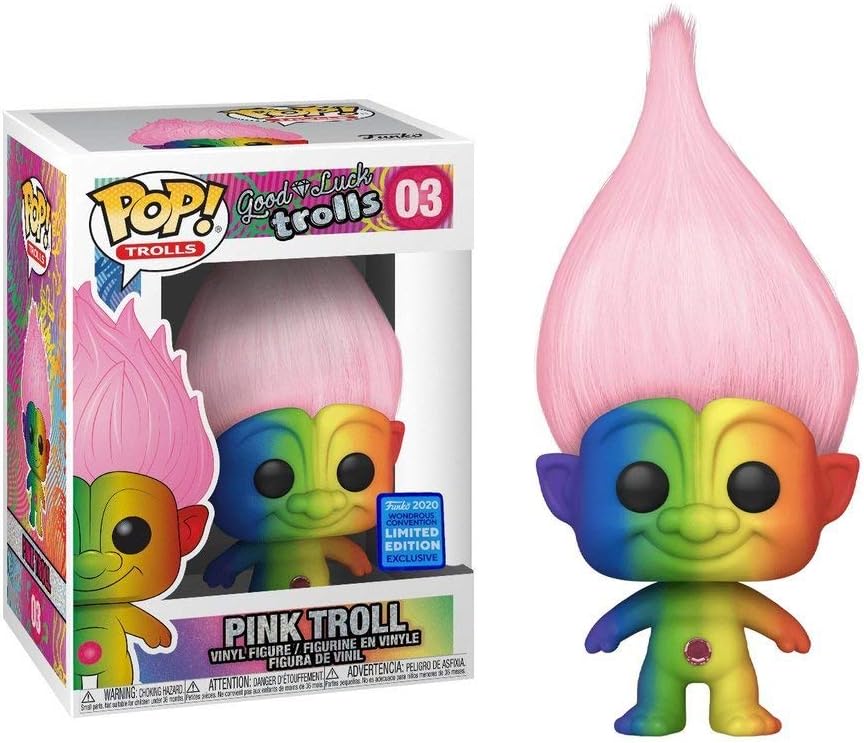 Funko Pop! Trolls Good Luck Trolls - Pink Troll Rainbow Body (WonderCon 2020 Limited Edition Exclusive) #03