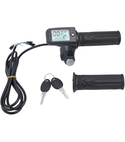 Electric Bike Kit Throttle Handle Set, 12V 250W Aluminum Alloy