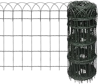 vidaXL Ziergeflecht 10m Zierzaun Ziergitter Gartenzaun Drahtzaun Beetumrandung