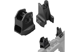 Vcxaykey Fixed Iron Sights Set, Tactical Backup Front and Rear Sight Combo Set, D Machine Scope Sight, Rapid Transition Backup Sight Set for 20 mm Picatinny Weaver Rail Mount