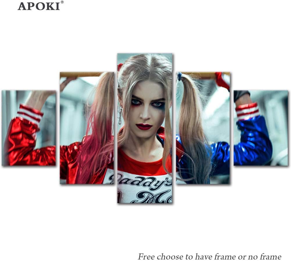 Harley Quinn Suicide Squad Movie Greats 5 piezas-Caja de lamina de arte lienzo enmarcado foto del colgante de pared-Canvas Art Print-Diversa Pintura de la pared de fondoSin marco[Con marco/sin marco]: Amazon.es: Hogar