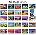 AMERICA THE BEAUTIFUL postcard set. 50 modern post cards variety pack. These postcards depict all fifty states of the United States of America. Made in USA.