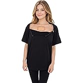 USBD Premium Port Access Chemo Tshirt Recovery Dual Access Tee Side Open Shirt