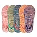 Toes Home Women 5 Pairs Low Cut No Show Socks Non Slip Candy Color Boat Socks