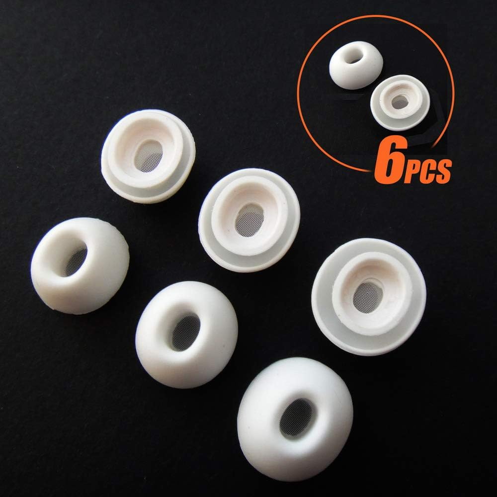 TENNMAK 6pcs SML Ear Silicon Tips Compatible with AirPods Pro Ear Tips Earpad (S,M,L, White)