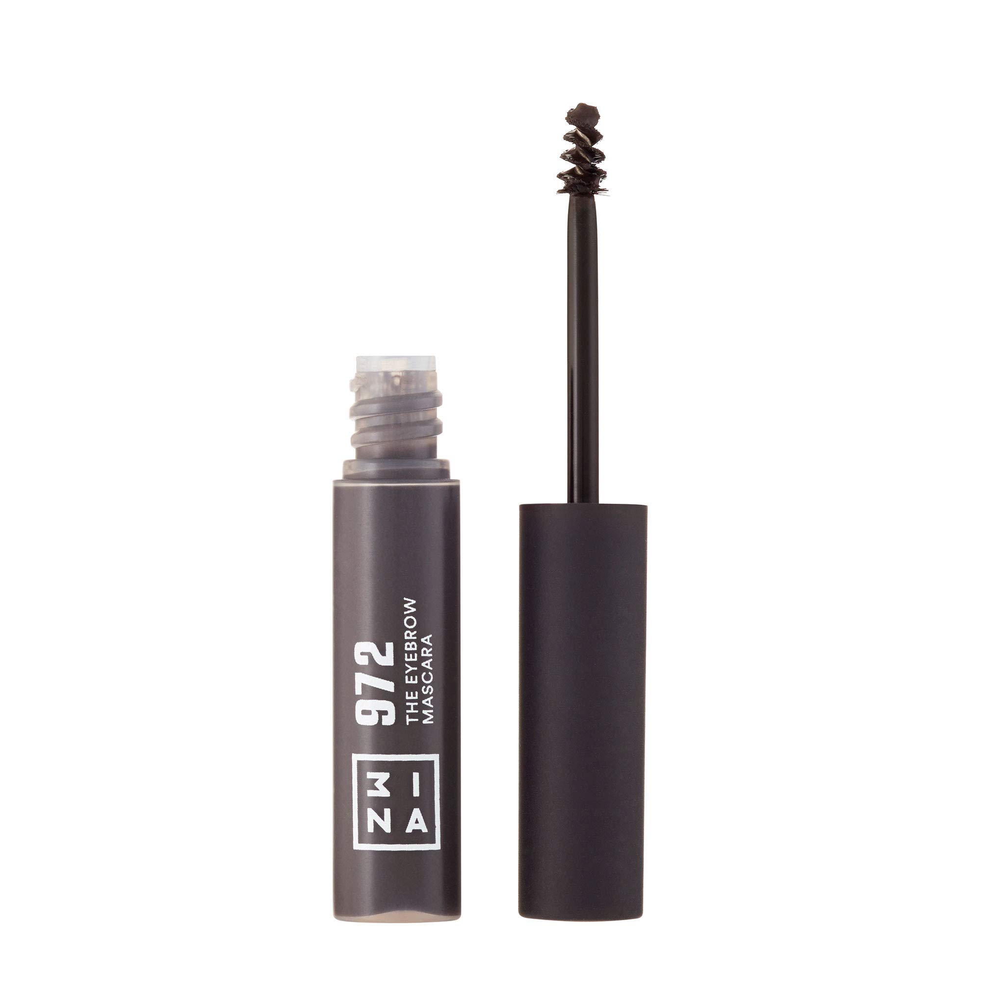3INA MAKEUP - The Eyebrow Mascara 972 - Gray Fixes Defines Volume and Control Brows - Non Sticky Gel Formula - Dense & Fuller Brows - Multiplier Effect - Good Adhesion - Vegan - Cruelty Free