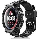 SUPCASE for Samsung Galaxy Watch 5 Pro 45mm Band with Case (Unicorn Beetle Pro), [Military-Grade Drop Protection] [Anti-Scratch] Rugged Men Cover with Adjustable Strap Band, Black