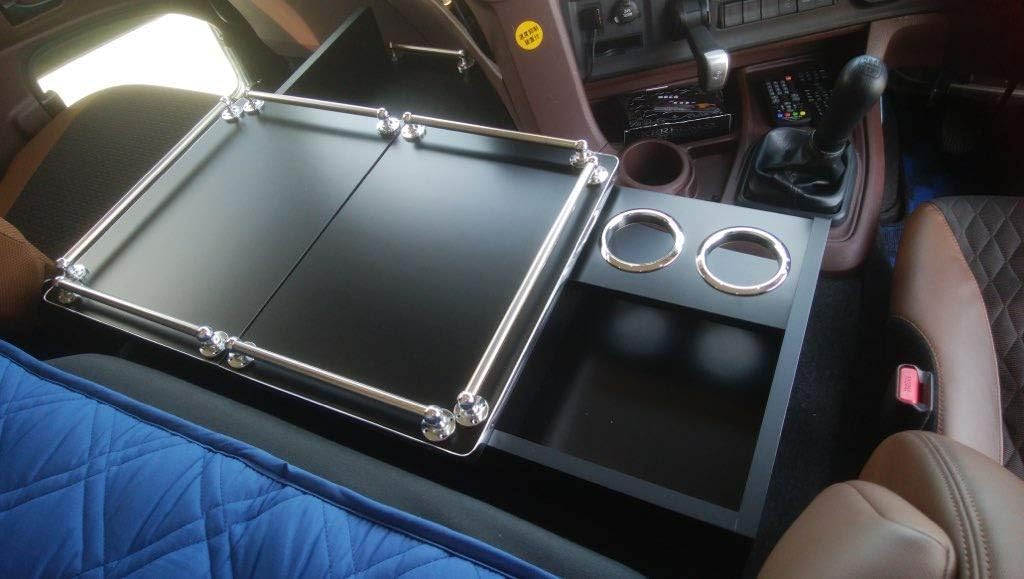 Amazon 日野 新型 17 グランド プロフィア 専用 センター コンソール テーブル Type 03 トラック内装 メッキミラー 収納 カスタム シフトノブ Led 車 バイク 車 バイク