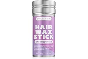 SWEET VIEW Hair Wax Stick, Flexible Hold Slick Back Hair Pomade/Balm for Tame Flyaways, Frizz, Sleek Ponytail, Bun, Styling Accessory Cream/Gel for Girls, Kids
