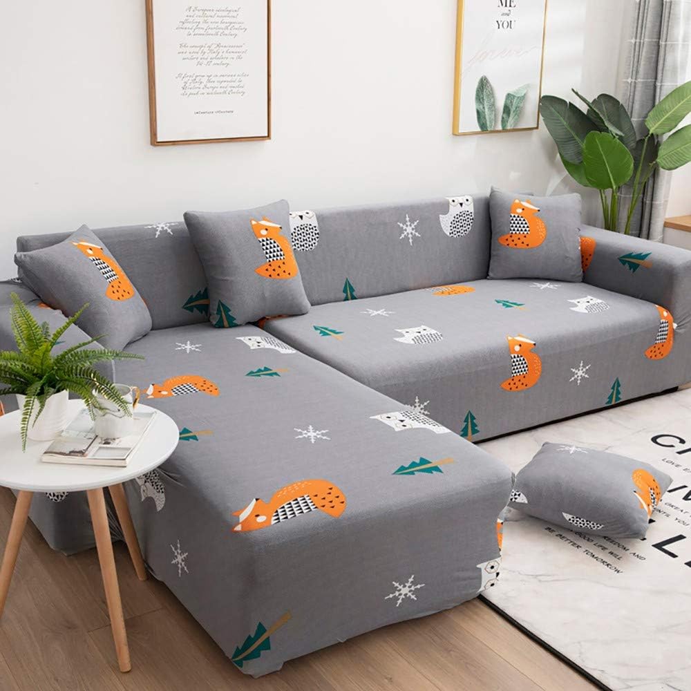 FCHJJ Slipcover for L-shaped Couch Sectional Chaise Lounge Chair Corner Sofa Cover 3 4 Seater Furniture Protector with a Pillow Cover Four Seasons Universal Soft and Comfortable