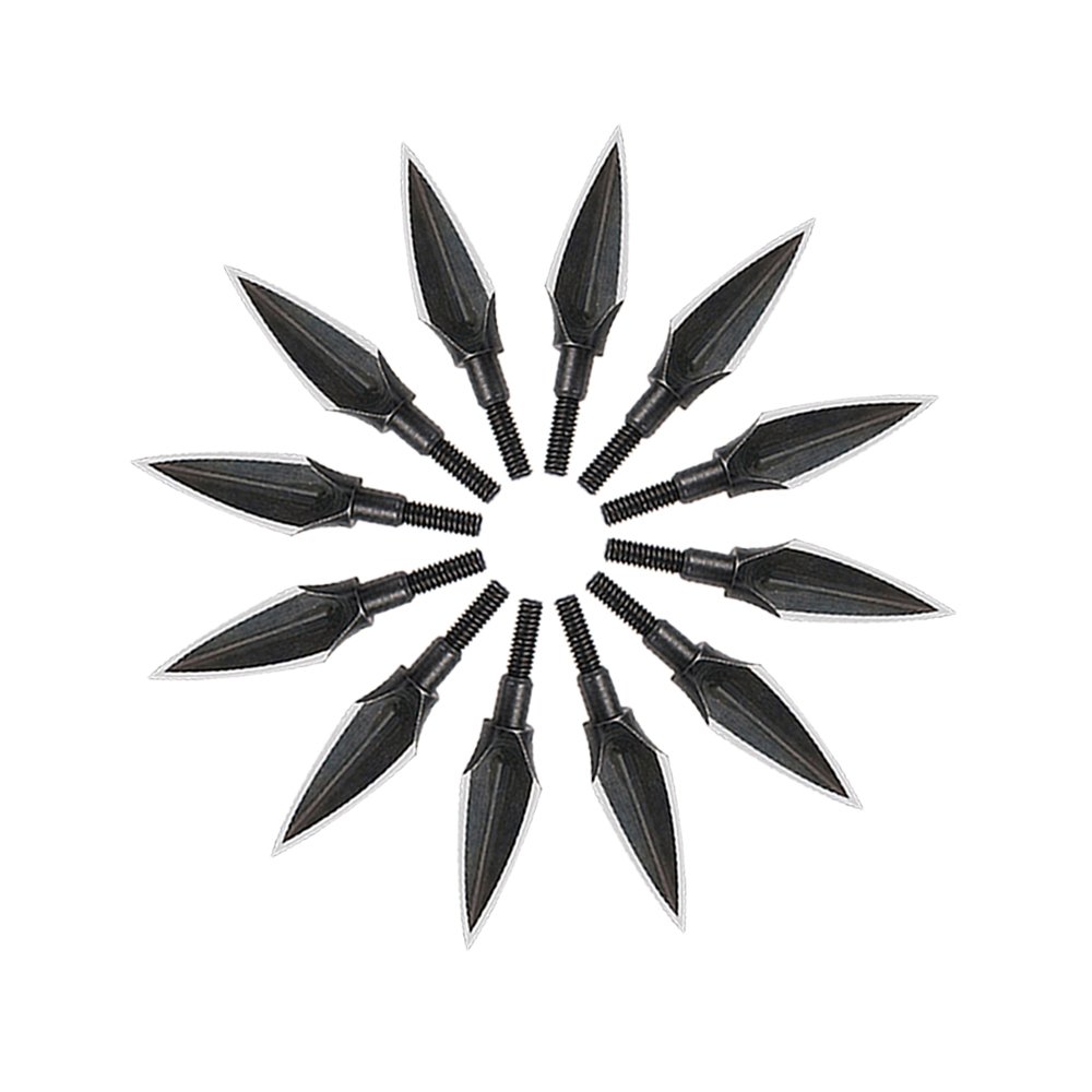 12pcs Broadheads Arrowheads Archery Hunting Steel Metal 125 Grain