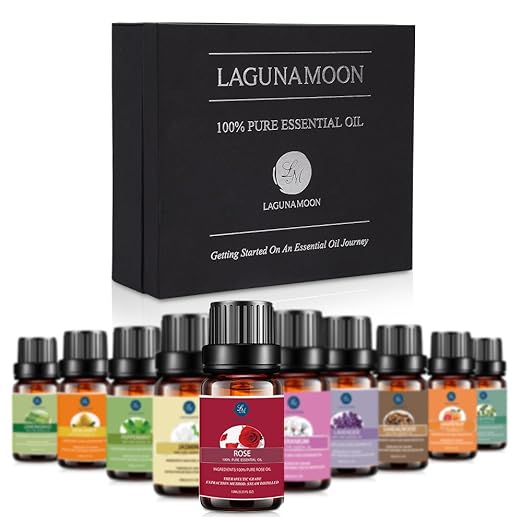 Lagunamoon Premium Essential Oils Set,Top 20 Pure Natural Aromatherapy Oils Lavender Frankincense Peppermint Rose Rosemary Sandalwood best essential oil kits Lagunamoon Premium Essential Oils Set,Top 20 Pure Natural Aromatherapy Oils Lavender Frankincense Peppermint Rose Rosemary Sandalwood best essential oil kits