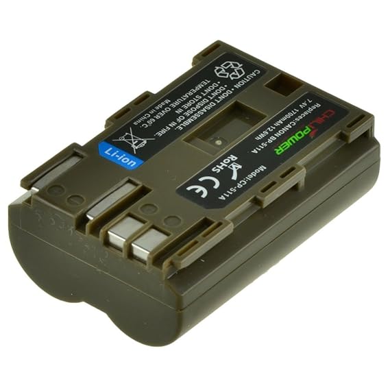 ChiliPower BP-511, BP-511A Akku für Canon EOS 5D, 10D, 20D, 20Da, 30D, 40D, 50D, 300D, D30, D60, Rebel, PowerShot G1, G2, G3,