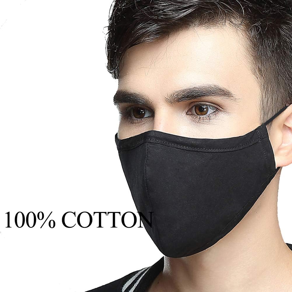 Mouth Mask, MAKEZTSD Anti Dust Pollution Mask with 2 Pcs Activated Carbon Filter Insert Fashion Cotton Face Mask PM2.5 Dust Mask for Men Women