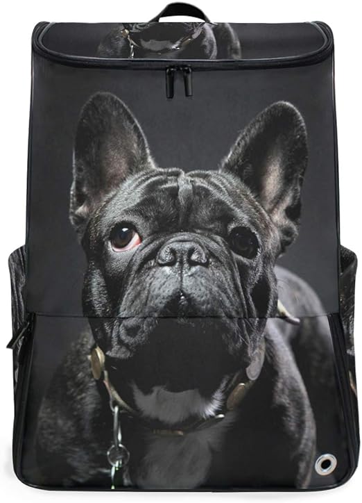 Durable Backpack Animal French Bulldog Travel Casual Daypack Rucksack