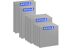 Gilprop 12 Pcs Rubber Stamp Sheets for Laser Engraving Machine 4 Size Laser Cutter Materials Soft Rubber Sheets for Stamp Making DIY Art Design, 2.3 mm (Gray)