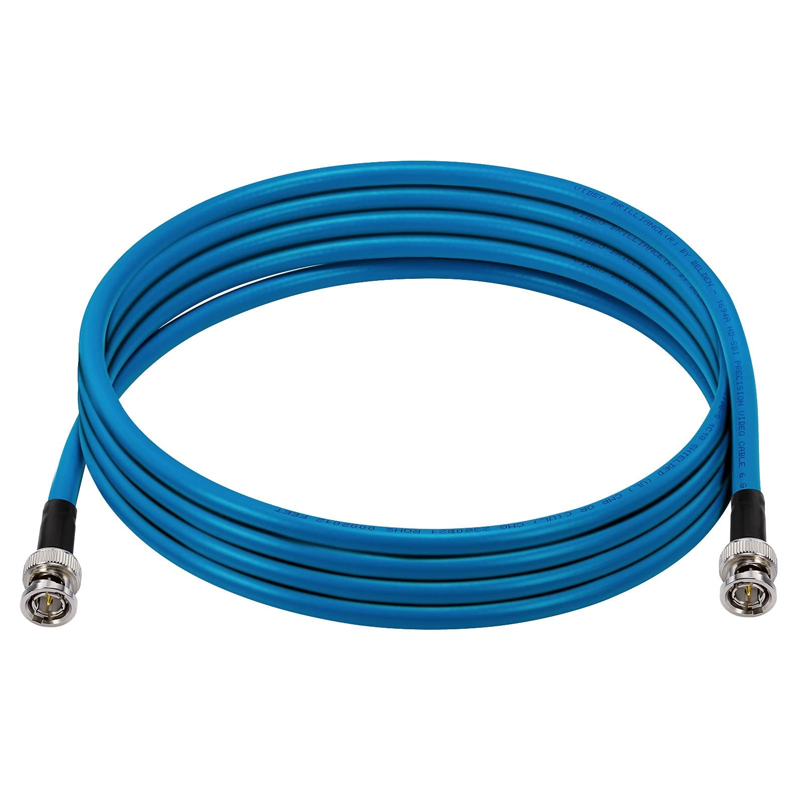 Bingfu SDI Cable BNC Male 75 Ohm 3G/6G SDI Digital Video Cable(Belden 1694A) 500cm/16.4ft for Cameras and Video Equipment, Supports HD/3G/1080P/4K-UHD