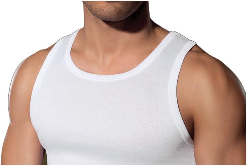 PEROFILMen's Wide Shoulder Tank Top in Scotland Thread Ultrafine