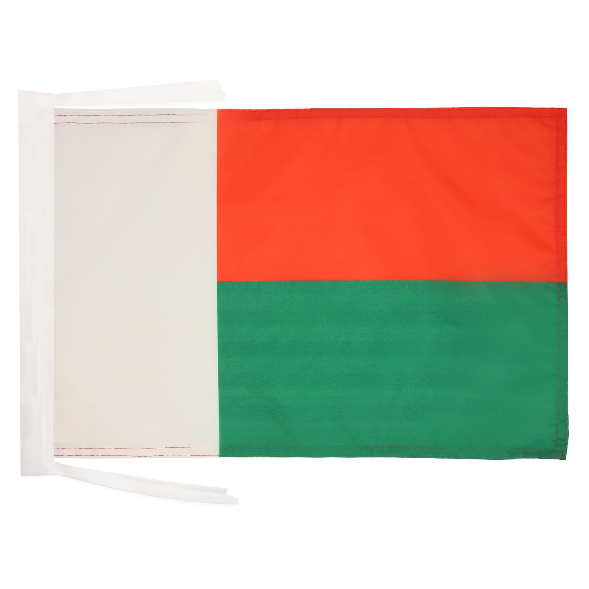 AZ FLAG - Madagascar Flag - 18'' x 12'' - 100% Polyester Madagascan Small Banner with Two Cords - Fade Resistant - Vivid Colors - 18x12 in - 45x30 Cm — image 1