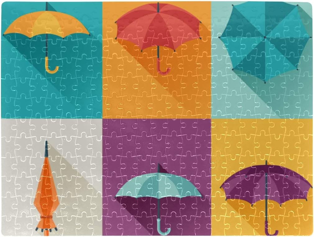 HAOLONGG Tamaño A3 252 Piezas Rompecabezas Grandes para niños Paraguas
