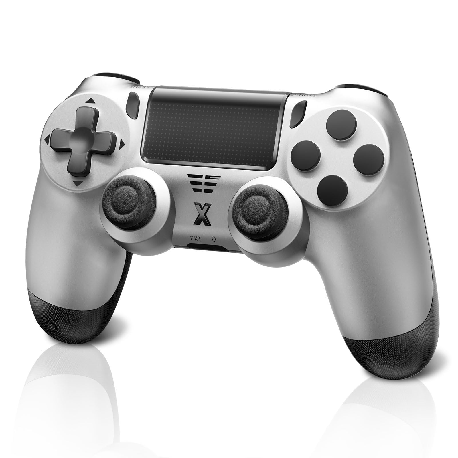 Puiseno Wireless Controller for PS-4, Dual Vibration Game Joystick/Motion Sensing/Touchpad/Speaker/3.5mm Audio Jack Headphone, Upgraded Six-Axis Sensor, Compatible with PS4/Slim/Pro Console/PC,P+G