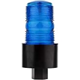 TOMAR 490S-120-B Microstrobe Warning Beacon, 120VAC, Blue, 1/2 in Female Pipe Mount