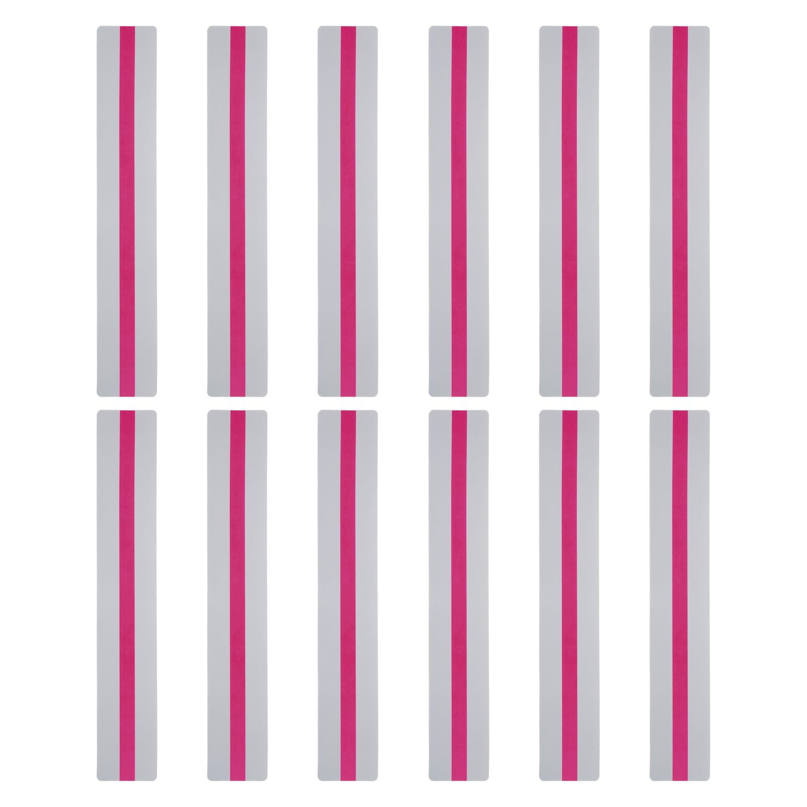 PATIKIL Guided Reading Strips, 12pcs Tracking Highlight Colored Overlay Bookmark Reduce Visual Stress Teacher Teaching Supply for Classroom, Rose Red