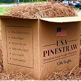 USA Pine Straw - Premium Pine Needle Mulch - Covers 130 Sqft