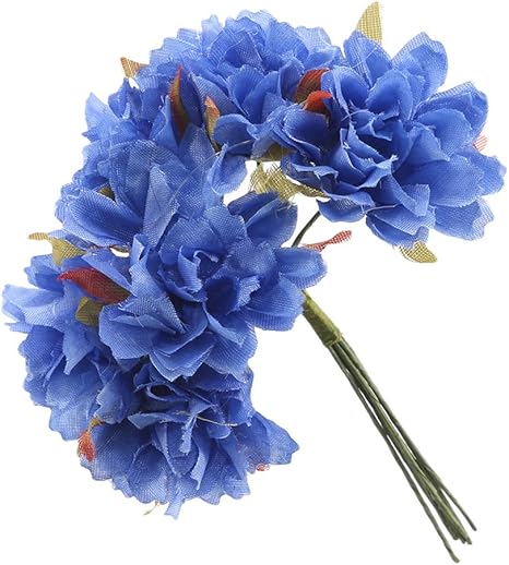 Amazon 青空の日差し 造花 アートフラワー 花束 ブーケ カーネーション 10個入り お祝い 母の日 バレンタイン 誕生日 贈り物 Diy 家の装飾 紺色 造花 オンライン通販