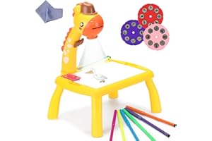 zolyet Multi-Function Drawing Table Learning Desk with Music Function Trace and Draw Projector Art Board 24 Patterns Projecti