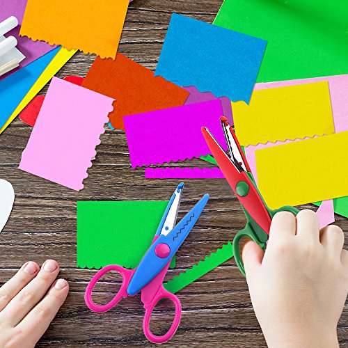 image for KUUQA 6 Pcs Kids Safety Scissors Art Craft Scissors Set for Kids and S