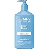 Hempz Body Lotion - Ocean Breeze Limited Edition Daily Moisturizing Cream, Shea Butter, Aloe, Body Moisturizer - Skin Care Products, Hemp Seed Oil - 17 Fl Oz
