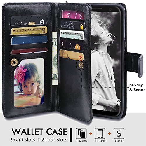 image for Galaxy Note 8 Case, Note 8 wallet Case with Detachable Slim Case,9 Car