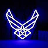 WittyRhE Military-themed Neon Signs Veteran Neon Lights Wall Decor for Man Cave Bedroom Bar Army Themed Gift Art for Christmas Party-14.33 x 13 IN-USB Powered-Acrylic